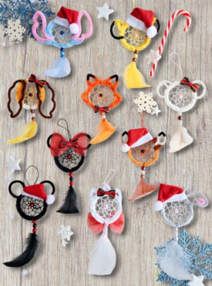 5929 Ornements attrape-rêves inspirés de différents personnages de dessins animés sur le thème de noël