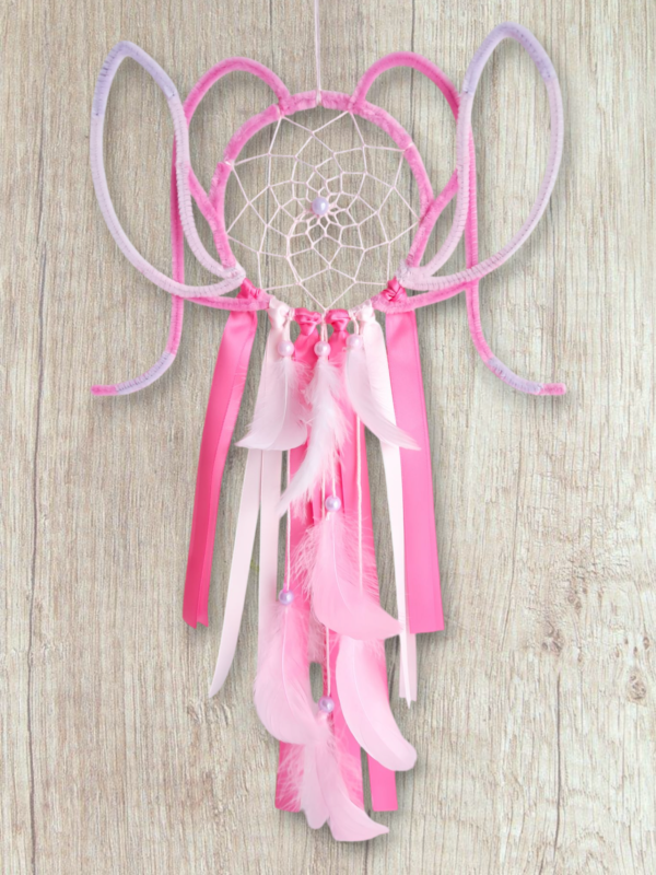 Photoroom-20250311_221233725 (15) Attrape-rêves alien rose inspiré d'un personnage de dessin animé