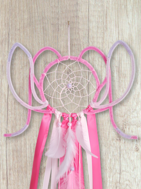 Photoroom-20250311_221233725 (16) Attrape-rêves alien rose inspiré d'un personnage de dessin animé