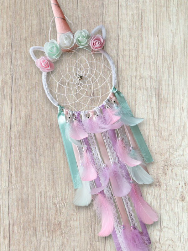 Photoroom-20250311_221233725 (21) Attrape-rêves Licorne dans les tons de pastel