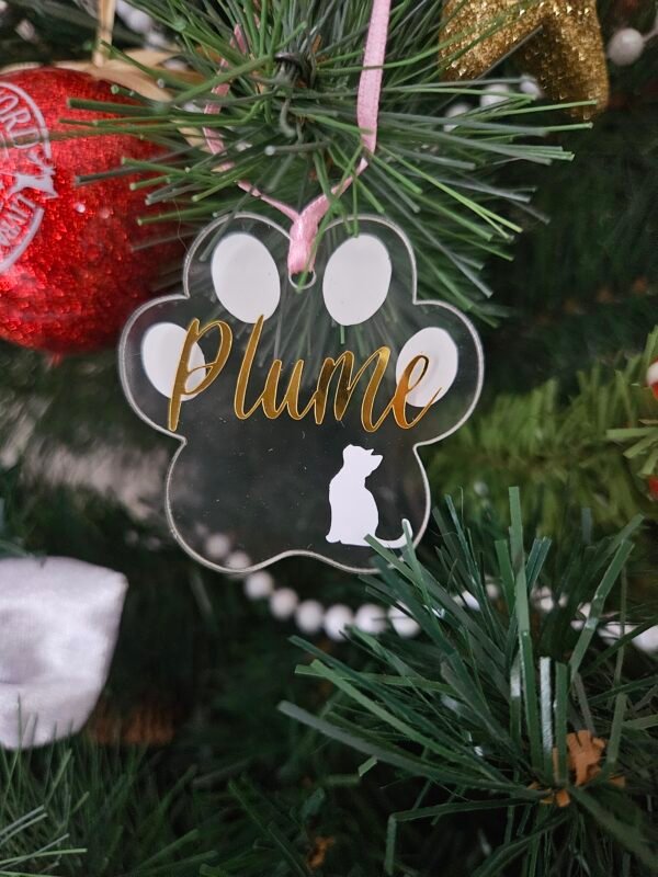 2009 Ornement patte en acrylique à personnaliser