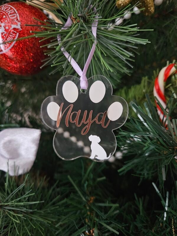 2010 Ornement patte en acrylique à personnaliser