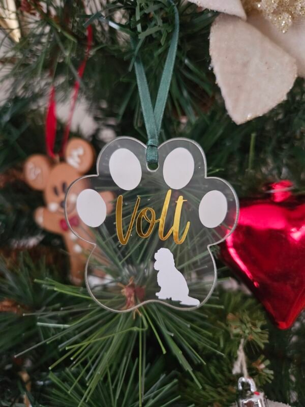 2011 Ornement patte en acrylique à personnaliser