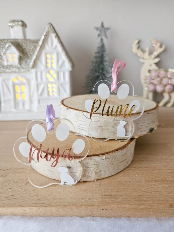 2014 Ornement patte en acrylique à personnaliser