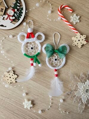 1984 Ornements attrape-rêves souris inspiration bonhomme de neige