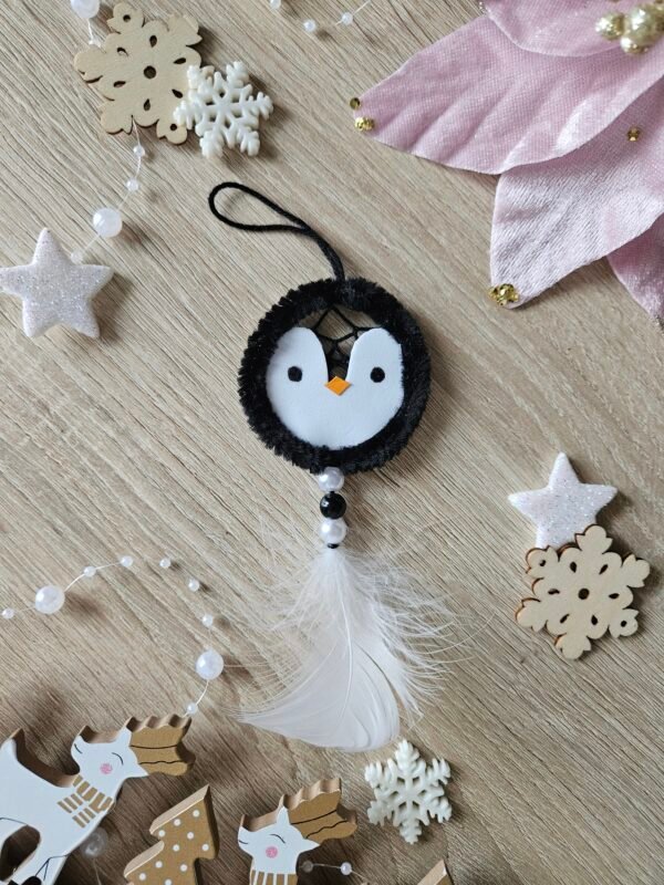 501 Ornement noël attrape-rêves Pingouin