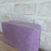 Trousse en velours côtelé personnalisée